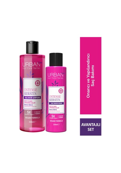 Intense Keratin Yoğun Hasar Onarıcı Saç Bakım Şampuan Ve Sıvı Krem 2'li Set-vegan