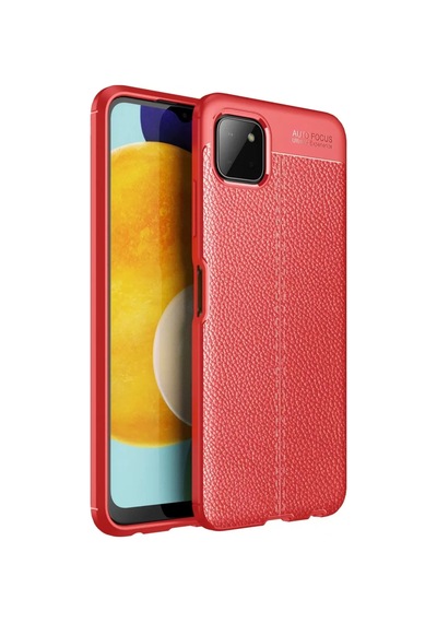 Newface Samsung Galaxy Uyumlu A22 Kılıf Auto Focus Kapak - Kırmızı