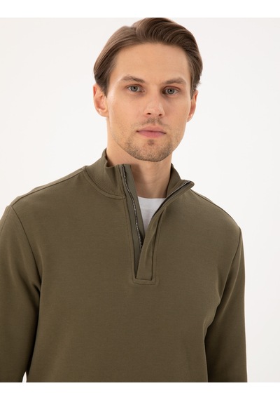Pierre Cardin Erkek Koyu Haki Sweatshirt 50296505-vr111 Koyu Haki