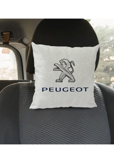Bk Gift Peugeot Tasarımlı Kare Araç Koltuk Yastığı-1
