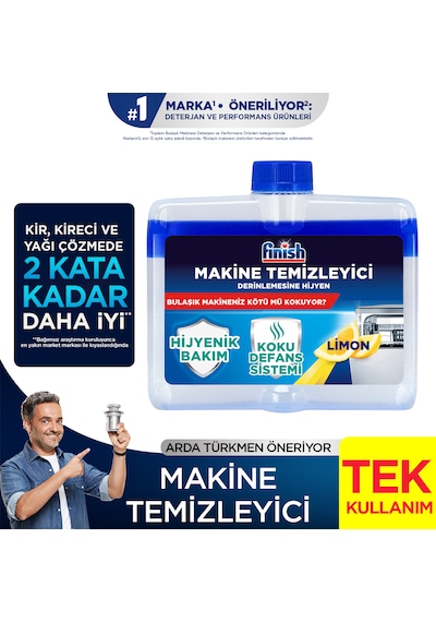 Finish Bulaşık Makinesi Temizleyici Koku Giderici Hijyenik Bakım Sıvısı 2 x 250 ML