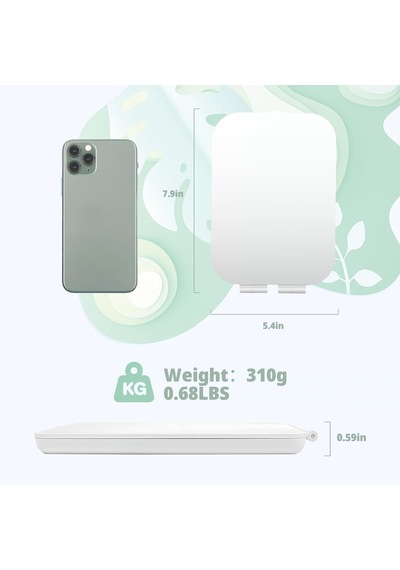 Seyahat Makyaj Aynası, 1100mah Pille Çalışan Taşınabilir Ayna, 3 Ayarlanabilir Işık Ayarı, 72 Led Işıklı Usb Genel