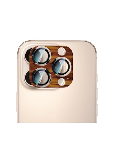 Apple Uyumlu   iPhone 16 Pro Max Caseworld Crystal Color Serisi Full Kamera Lens Koruyucu Kahverengi