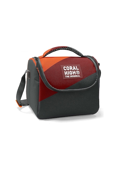 Coral High İlkokul Erkek Çocuk Okul Beslenme Çantası, Turuncu Bordo Gri Renkli, Termoslu Isı Yalıtımlı Turuncu - Bordo