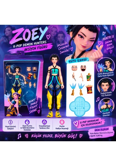 Jry32 Demon Hunters - Zoey Aksiyon Figürü 10pcs Mixed
