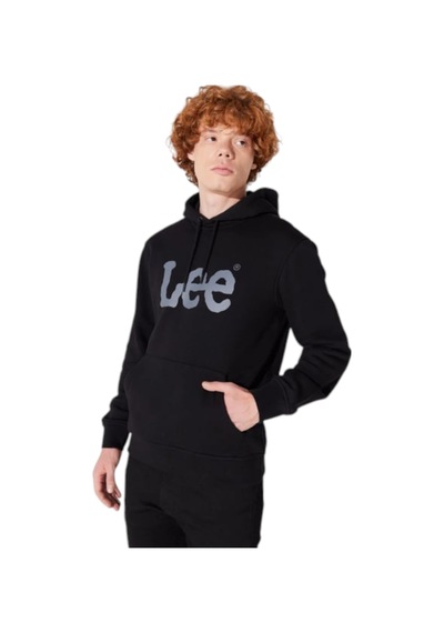 Lee Cooper Normal Kesim %100 Pamuk Kapüşonlu Sweatshirt Sİyah