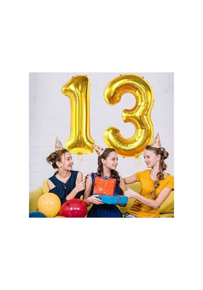 8 Rakam Folyo Balon Gold 100 Cm Renkli
