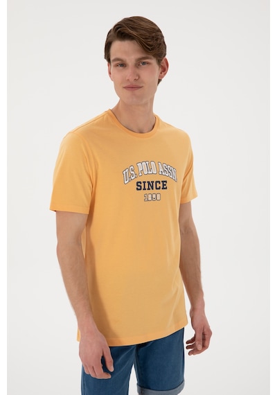 U.S. Polo Assn. Erkek Regular Fit Bisiklet Yaka Turuncu Tişört 50307311-VR202