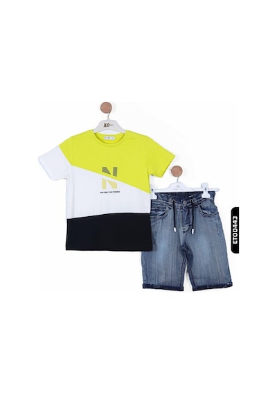 Nasr Grub Xo Kids Erkek Çocuk Şort Takım 8-14 Yaş 4105 Sarı
