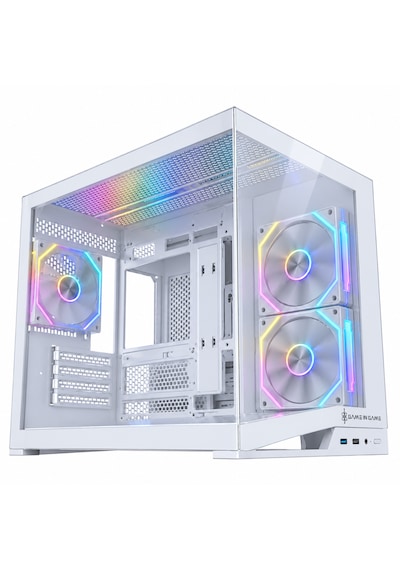 Game İn Game Snake Beyaz 3x12cm İnfinty Argb Fanlı Gaming M.atx Kasa