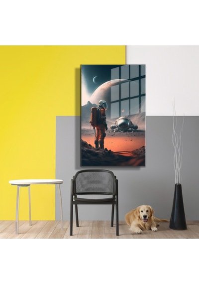 Space/uzay Yapay Zeka Özel Tasarım Cam Tablo Ofis, Mutfak Çocuk Odası, Salon 128