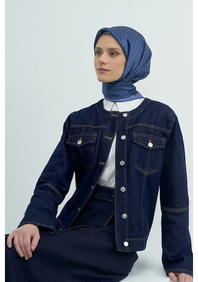 Armine Saf İpek Sura Eşarp-2026 İlkbahar-yaz- 950200d İndigo Mavi