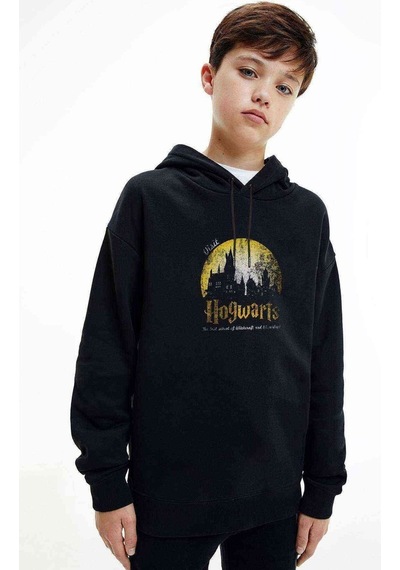 Tshirthane H P Hogwarts Apparel Books Visit Baskılı Unisex Çocuk Sweatshirt
