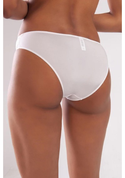 Golshan131-010 Gracia Kadın Saten Dantel Detaylı Fantezi Mini Slip Ekru