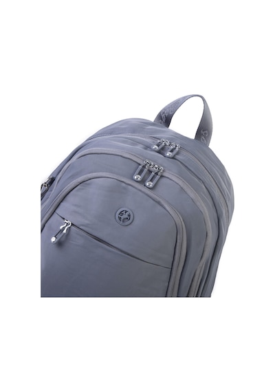Nas Bag Unisex Büyük Boy Sırt Çantası Çok Gözlü Okul Çantası Gri Gri