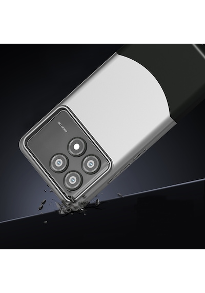 Goocamp Poco X6 Pro Kılıf Mıknatıslı Duble Kapak - Gri Gri