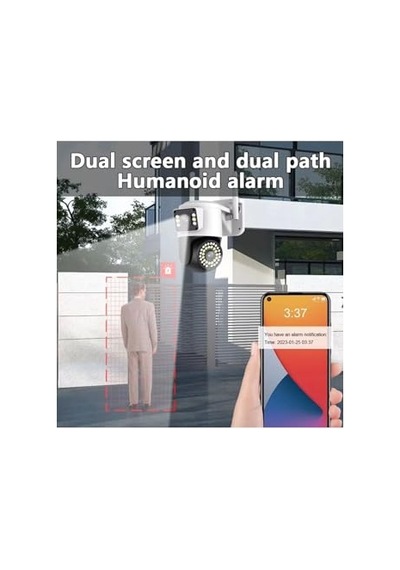 Yoosee 4mp Çift Lens Ip Kamera - Wifi Açık Kapalı Otomatik İzleme, Su Geçirmez Kablosuz Güvenlik Ev Kamerası, Re
