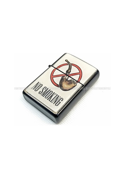Pipo Pipe No Smoking Mat Siyah Kapaklı Benzinli Çakmak