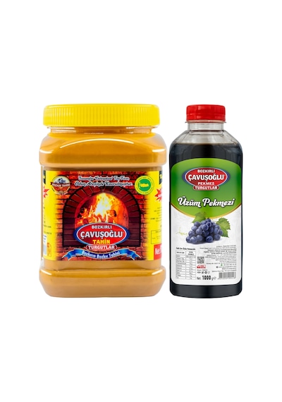 Bozkırlı Çavuşoğlu Tahin Kepeksiz 930 G + Çavuşoğlu Üzüm Pekmezi 1 KG