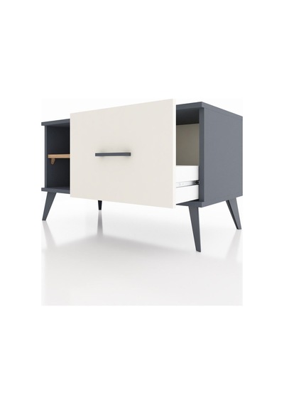 Hyperion Şifonyer Tek Raflı Tek Çekmeceli 88x44x48 Antrasit-çam/aytaşı Çam/aytaşı Hyperion Şifonyer Tek Raflı Tek Çekmeceli 88x44x48 Antrasit-çam/aytaşı Çam/aytaşı
