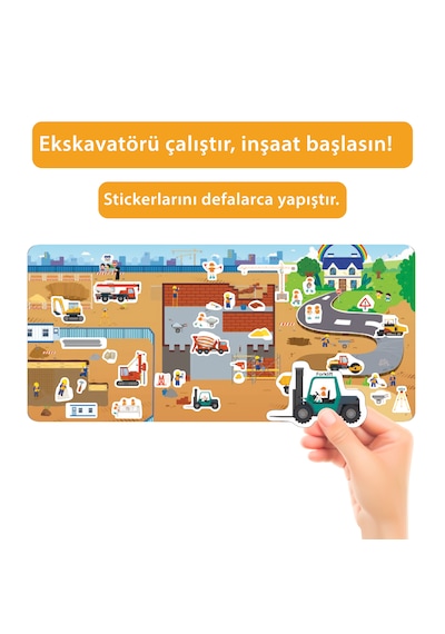 Tükenmeyen Jöle Sticker Kitabı İnşaat - Uçan Kitap