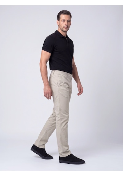 Bej Dynamic Fit Yandan Lastikli Erkek Jogger Pantolon