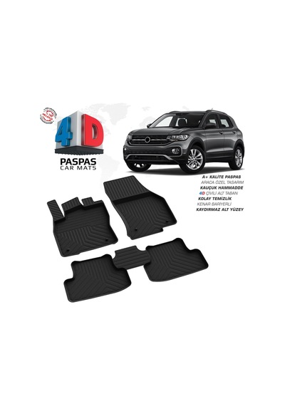 Vw T-cross 4d Araca Özel Havuzlu Kauçuk Paspas 2019 Üzeri