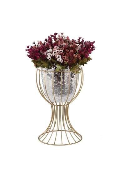 Anafor Saksılık Eskitme 43 Cm Şeffaf Saksı