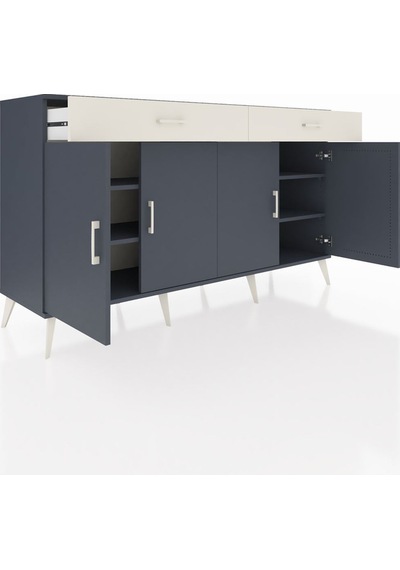 Hyperion Konsol 4 Raflı 2 Çekmeceli 4 Kapaklı 176x44x99 Antrasit- Antrasit-antrasit/aytaşı Hyperion Konsol 4 Raflı 2 Çekmeceli 4 Kapaklı 176x44x99 Antrasit- Antrasit-antrasit/aytaşı