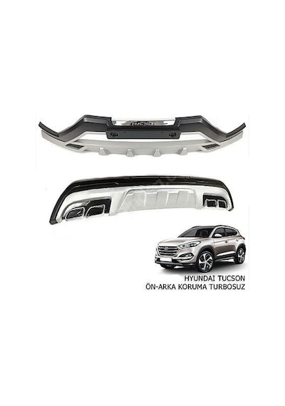 Hyundai Tucson 2015 2018 Uyumlu Ön Arka Tampon Koruması Difüzör