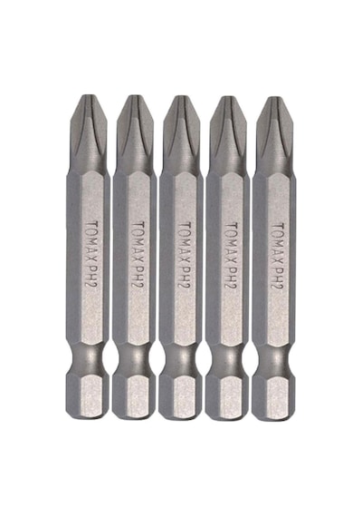 Tomax Ph2 Yıldız Bits Mıknatıslı Sıkma Vidalama Ucu 50 mm x 5 Ade