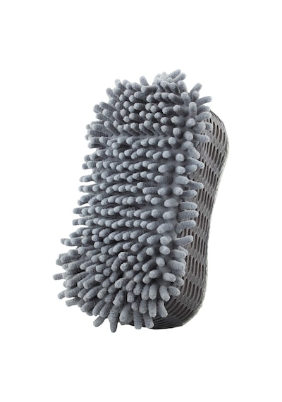 Çift Taraflı Mikrofiber Şönil Tüylü Araba Oto Yıkama Kurulama Temizlik Süngeri 23x12x6cm Gri Oto Aksesuarcım