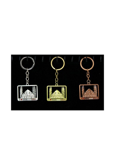 3 Adet Metal Sultanahmet Anahtarlık Metal Anahtarlık Sultanahmet Figürlü Tasarım 10 Cm Boyunda Keychain Souvenir