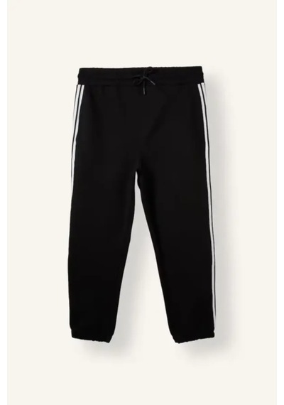Defacto Regular Fit Yan Biyeli Lastikli Paça Jogger Eşofman Altı E9665ax26aubk81 Siyah-bk81