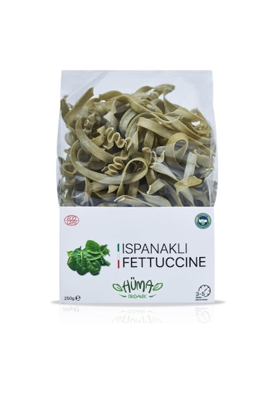 Organik Ispanaklı Fettucine Makarna 250gr