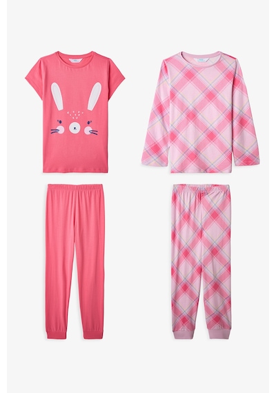 Penti  Pembe Kız Çocuk Cute Rabbit Uzun Kollu Pamuklu 2'li Pijama Takımı