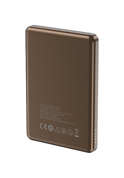 Lapas Lp-pw003 Ultra İnce Hızlı Şarj Özellikli Wireless Powerbank 5000mah 15w Gold