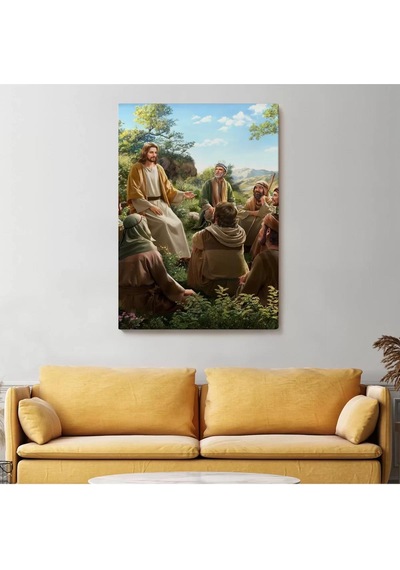 İsa Mesih Havarilerine Ders Veriyor, Hristiyan Hediye Tablosu Jesus Christ -6382