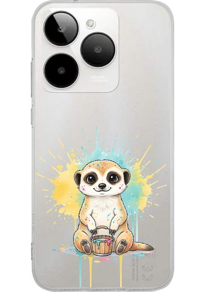 General Mobile Era 30 İle Uyumlu Splash Mirket Tasarımlı Şeffaf Silikon Kılıf 051h