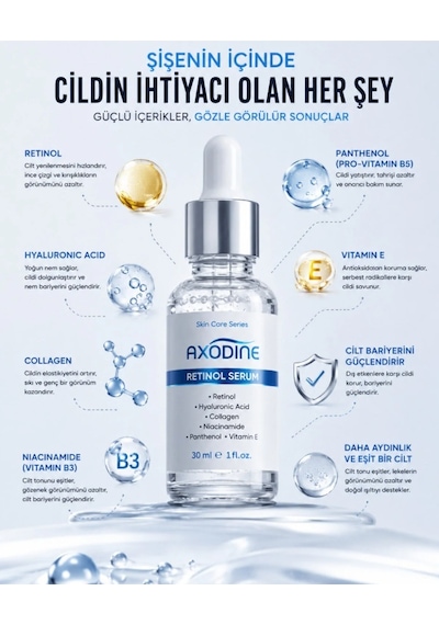 Axodine Cilt Yenileyici Retinol Serum 30 ML