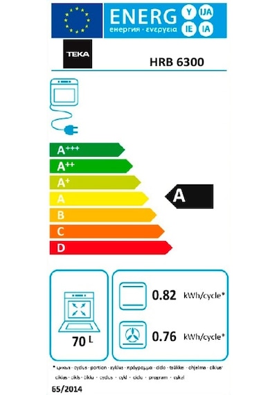 Teka HRB 6300 AT 70 L Ankastre Multifonksiyonel Zamanlayıcılı Country Fırın