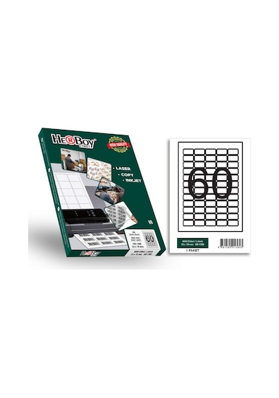 Herboy Hb-1360 33 X 19 Mm A4 Laser Etiket 100 Adet