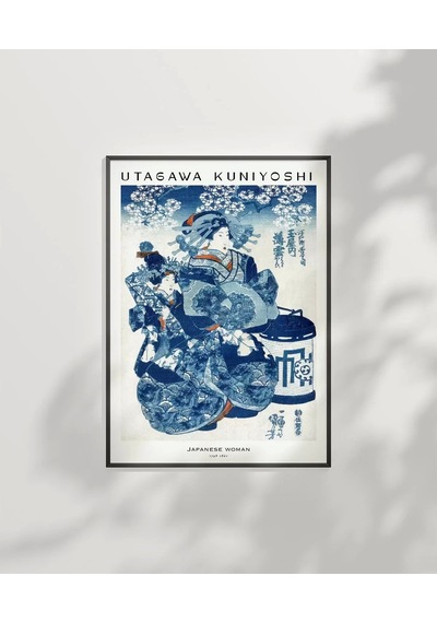 Çerçevesiz Poster Utagawa Kuniyoshi Japon Kadın