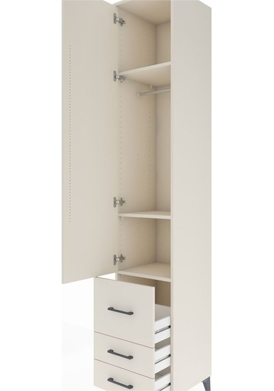 Hyperion Dolap 3 Raflı 3 Çekmeceli Tek Askılı 44x44x243 Aytaş... Aytaşı