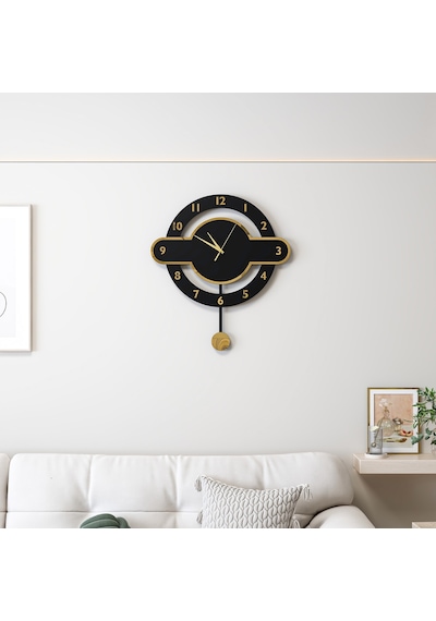 Eternity Duvar Saati Siyah Gold Siyah - Gold