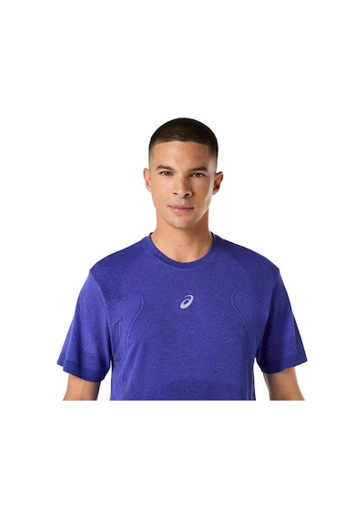 Asics Road Seamless Erkek Lacivert Koşu T-shirt 2011d355-403 Mavi