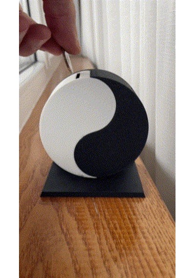 3d Baskı Yin Yang Kumbara İki Bölmeli Denge Figürlü Dekoratif Kumbara diğer