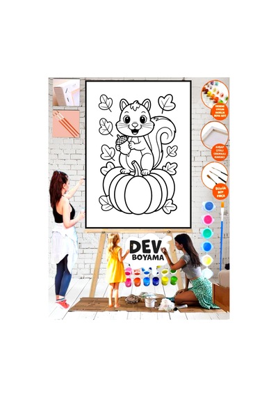 25x35 Kanvas Tuval Akrilik Çocuk Hobi, Etkinlik Seti