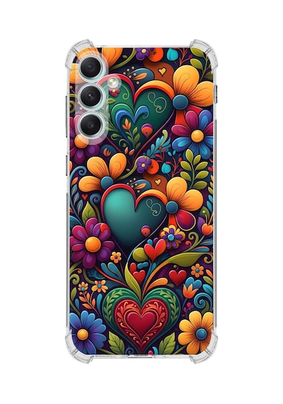 Printify Samsung Galaxy A34 İle Uyumlu Düşlerin Dansı Serisi Çiçeklerin Dansı Tasarımlı Uv Baskılı Köşe Korumalı Antişok Kılıf Şeffaf