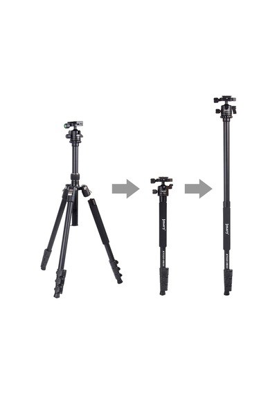 Jmary Kt3255nb30 3 Kademeli 164.5cm Fonksiyonel Ayrılabilir Monopod Tasarım Başlıklı Tripod Caselab
